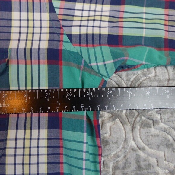 Vintage Fox Collection Shirt Mens Extra Large Plaid Short Sleeve Single Needle - Picture 8 of 14